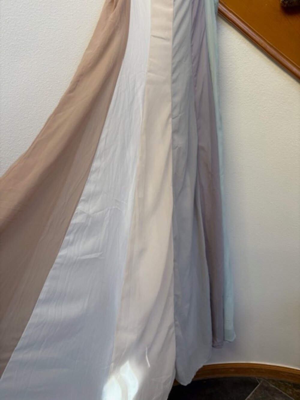 Shein pastel rainbow maxi dress sz S voile - Picture 3 of 14